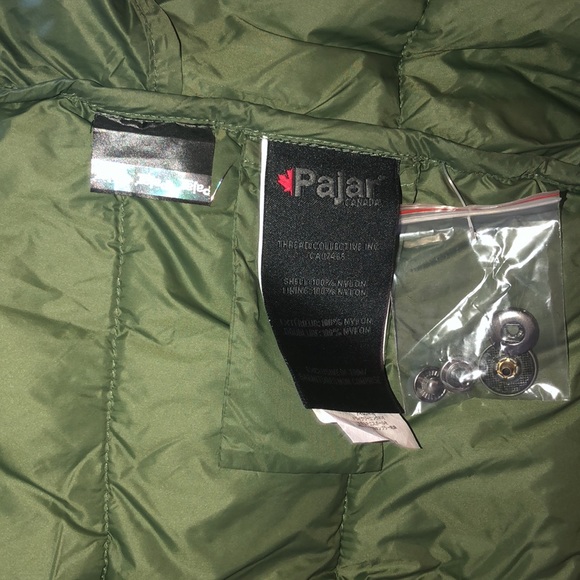 PAJAR CRYSTAL DOWN JACKET COAT 550 FILL MILITARY GREEN TRAVEL COAT - Picture 12 of 14